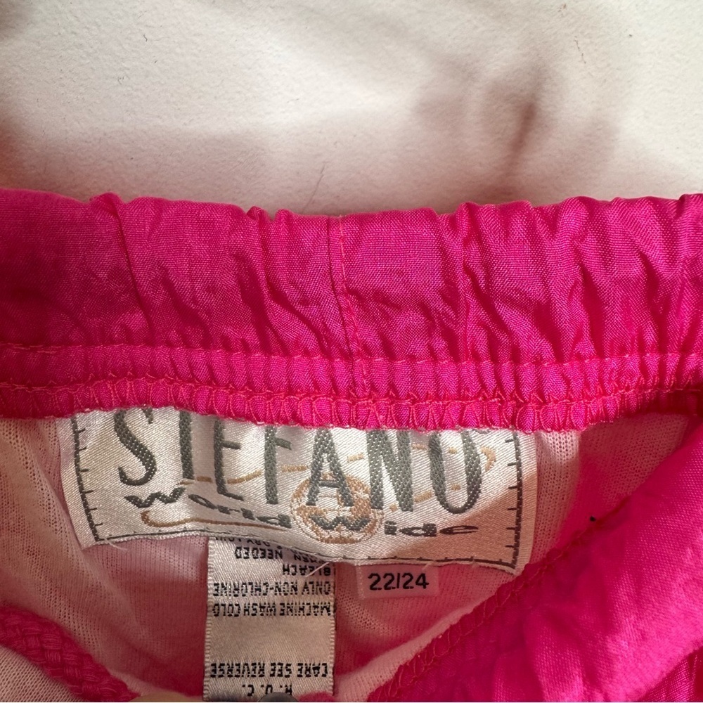 Bright Hot Pink Retro Vintage 80s Track Pants - Picture 5 of 5